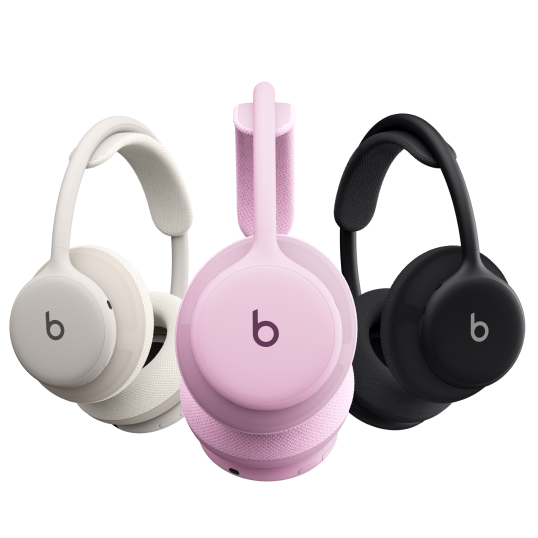 云白色、粉色和黑色三款 Beats 360 耳机