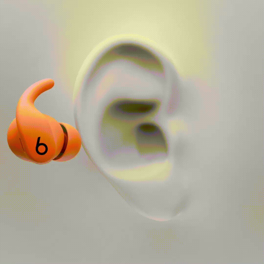 关于将 Powerbeats Fit 戴入耳中以确保正确贴合的动画