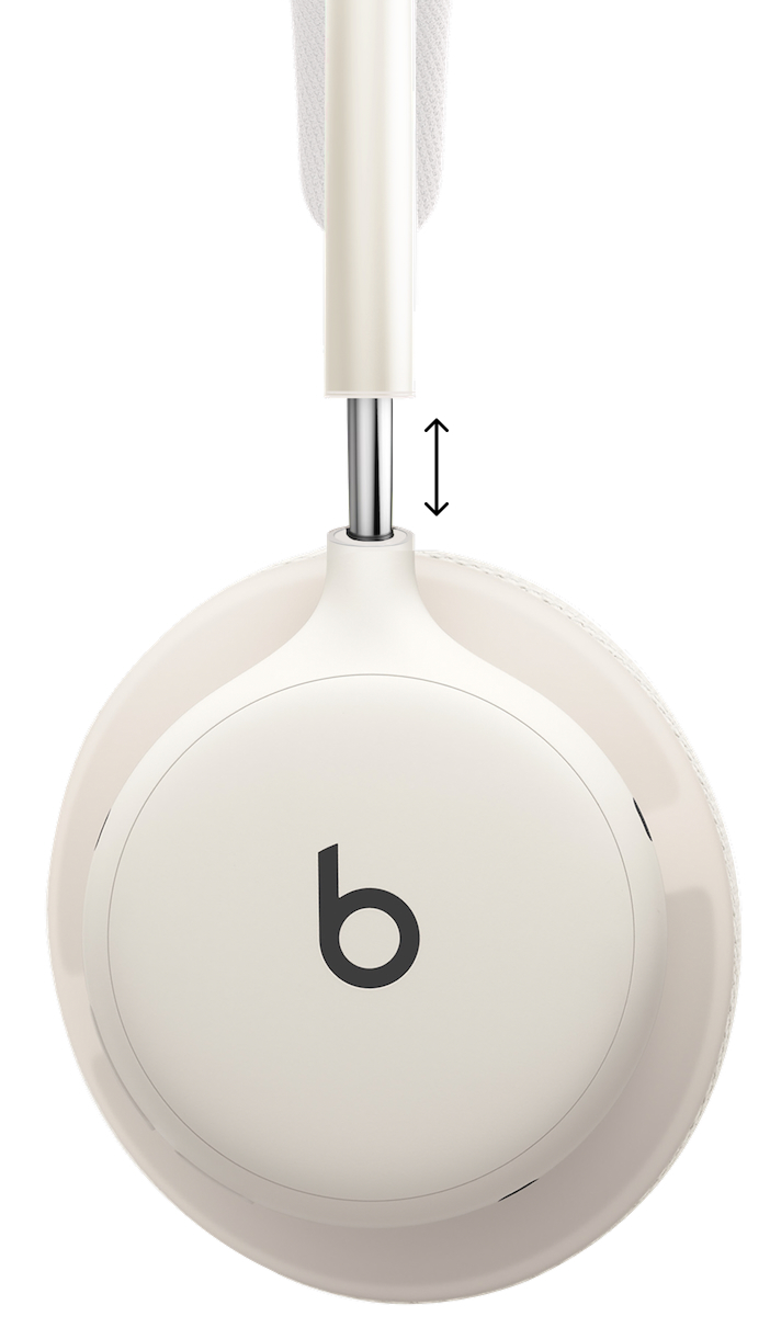 Beats 360 可调节滑杆伸出状态的特写
