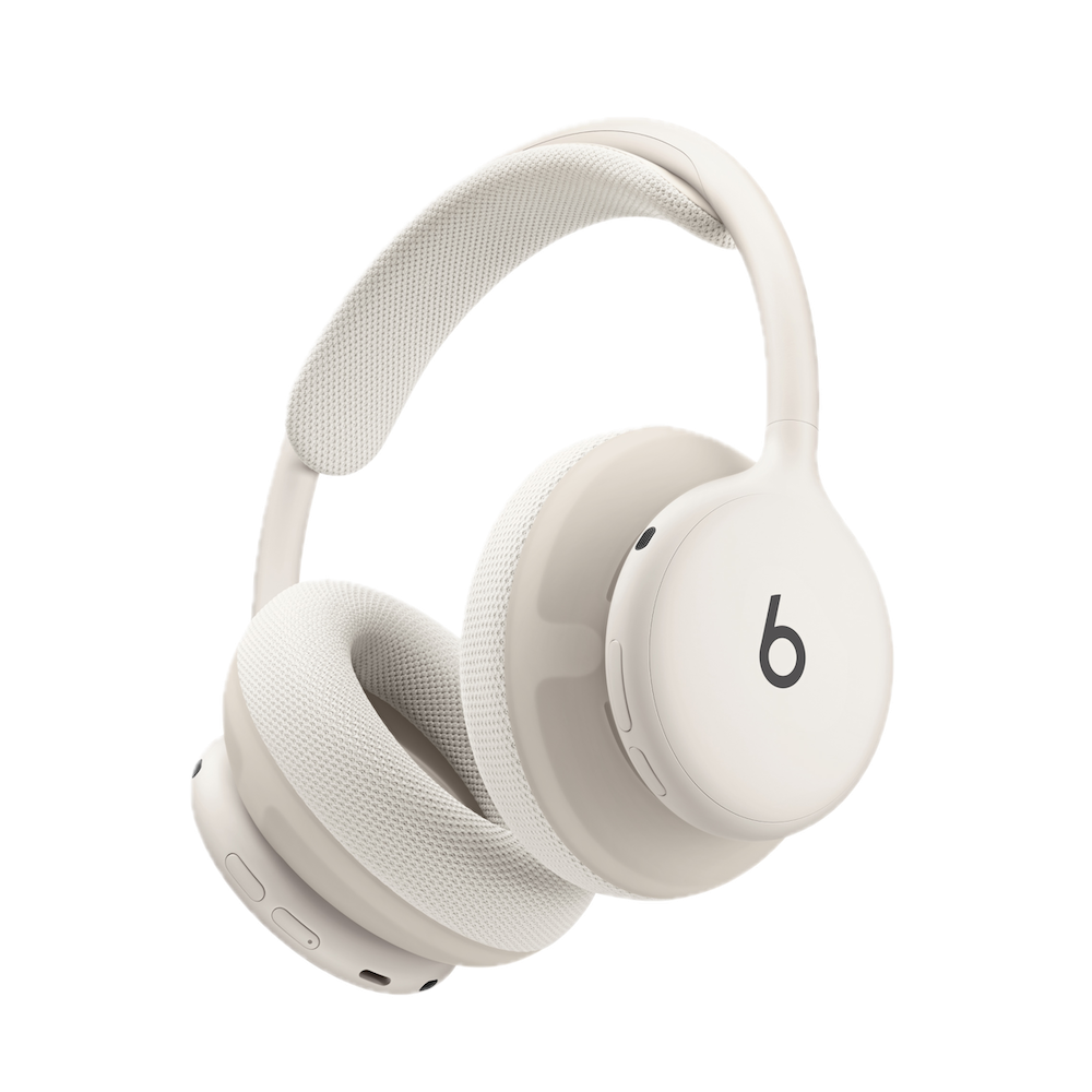 浅蓝色背景下的云白色 Beats 360
