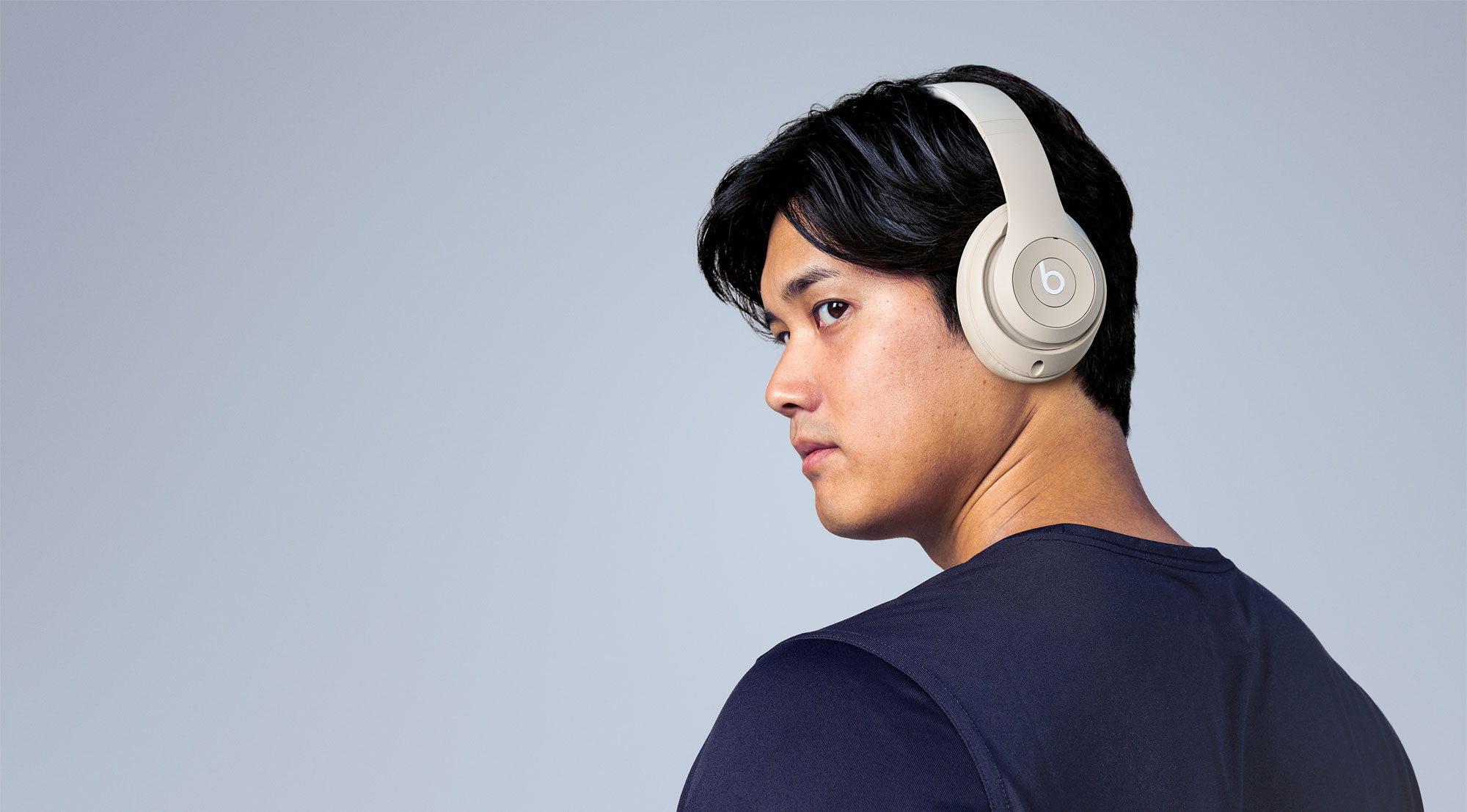 Shohei Ohtani wearing Beats Studio Pro