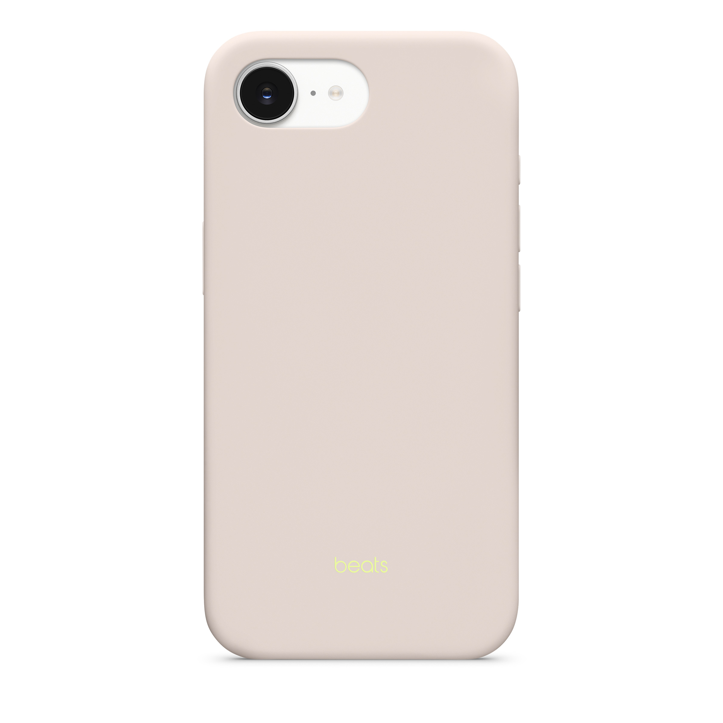 Close-up of Beats iPhone 17e case in Lime Stone