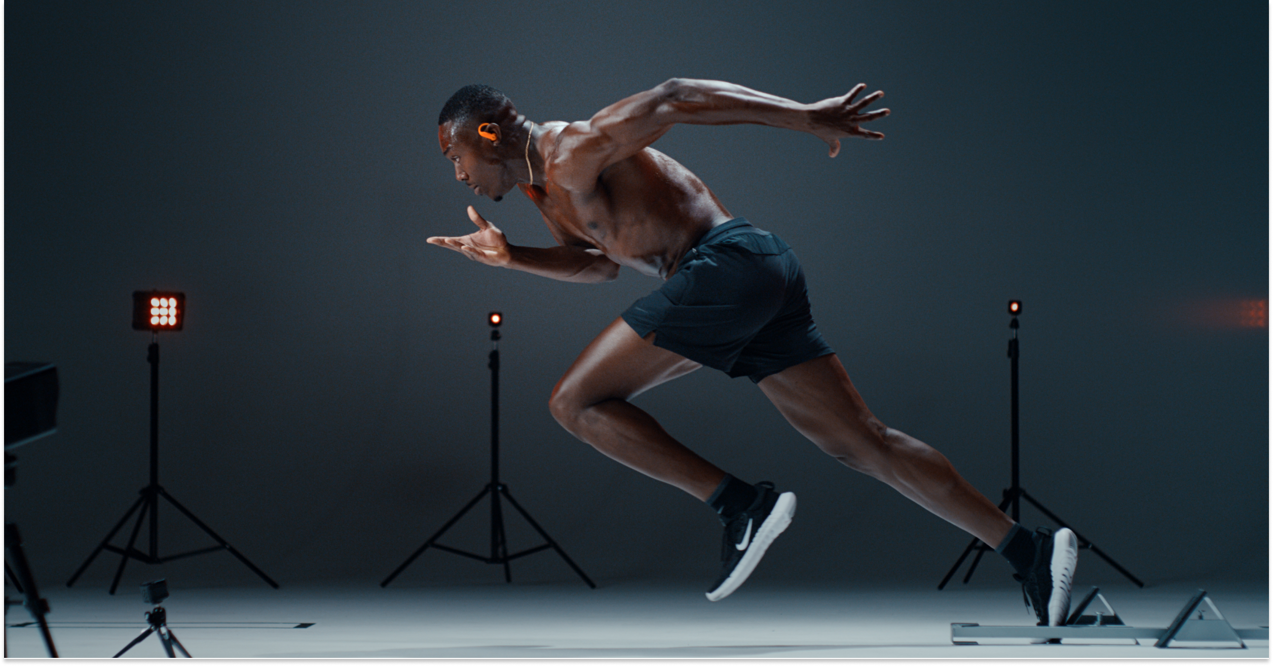 athlete training with Powerbeats Pro 2