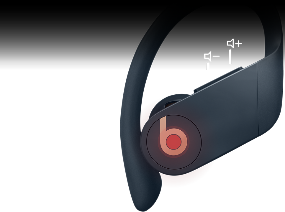 展示耳塞中所有不同控件的 Powerbeats Pro。