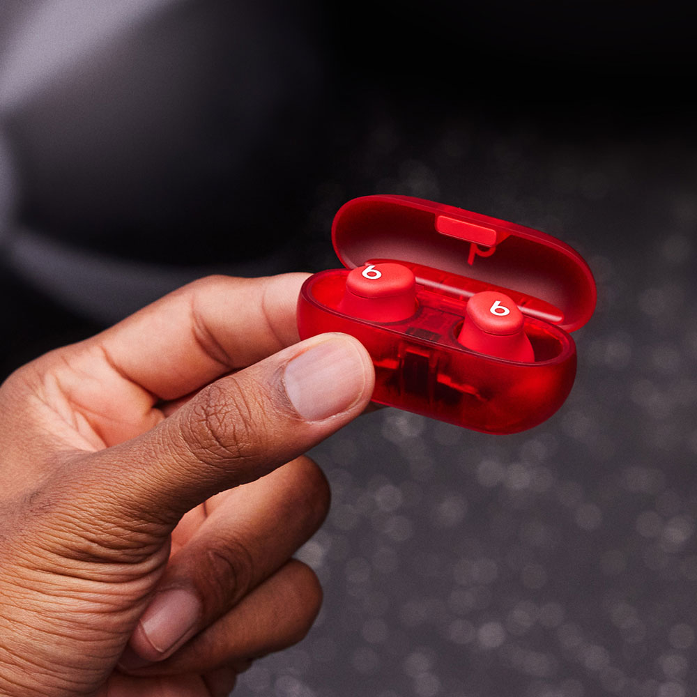 Beats Solo Buds - True Wireless Bluetooth Earbuds - Transparent Red