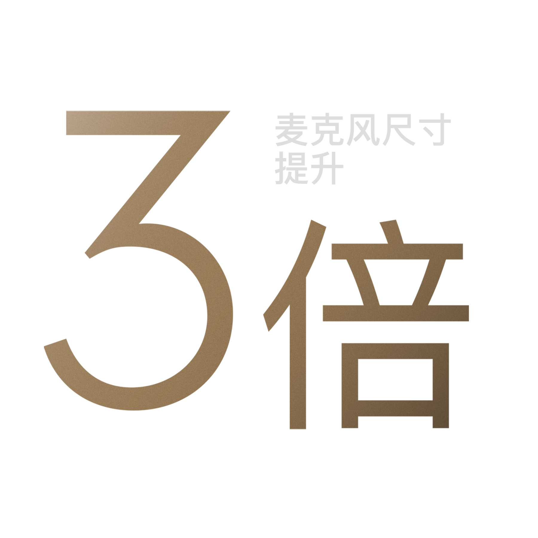 尺寸提升 3 倍的麦克风